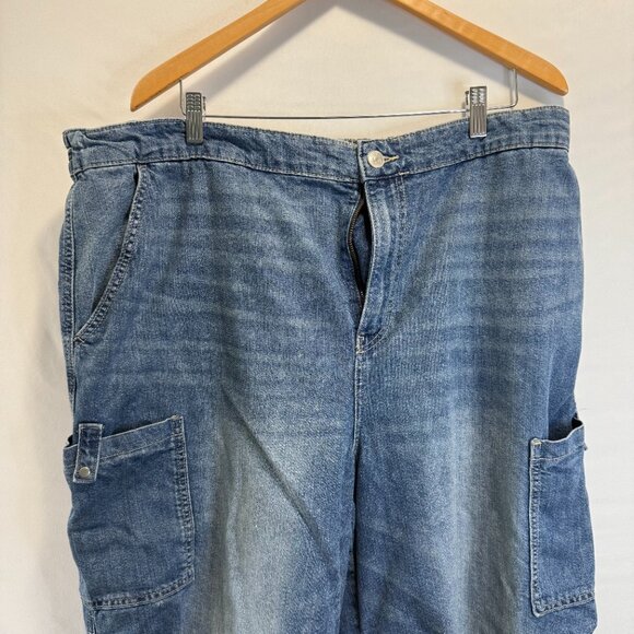 H&M Blue Wide Leg Pants - Picture 3 of 10